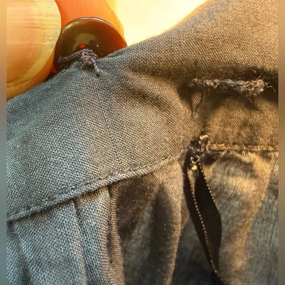 Merlette Tiered Wrap Skirt Size 6 Navy Cotton Poplin Midi Boho - Picture 7 of 11